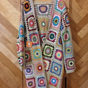 Crochet Granny Square Cardigan